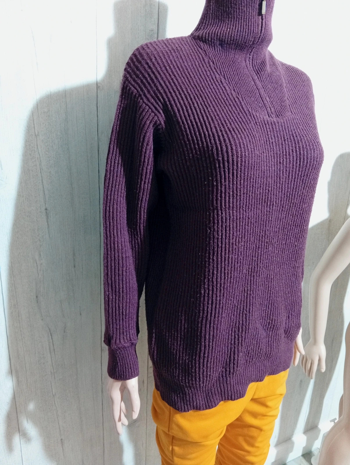 Pull d'hiver femme blanche porte taille M/38 – Violet – taille M / 38 / 10 4