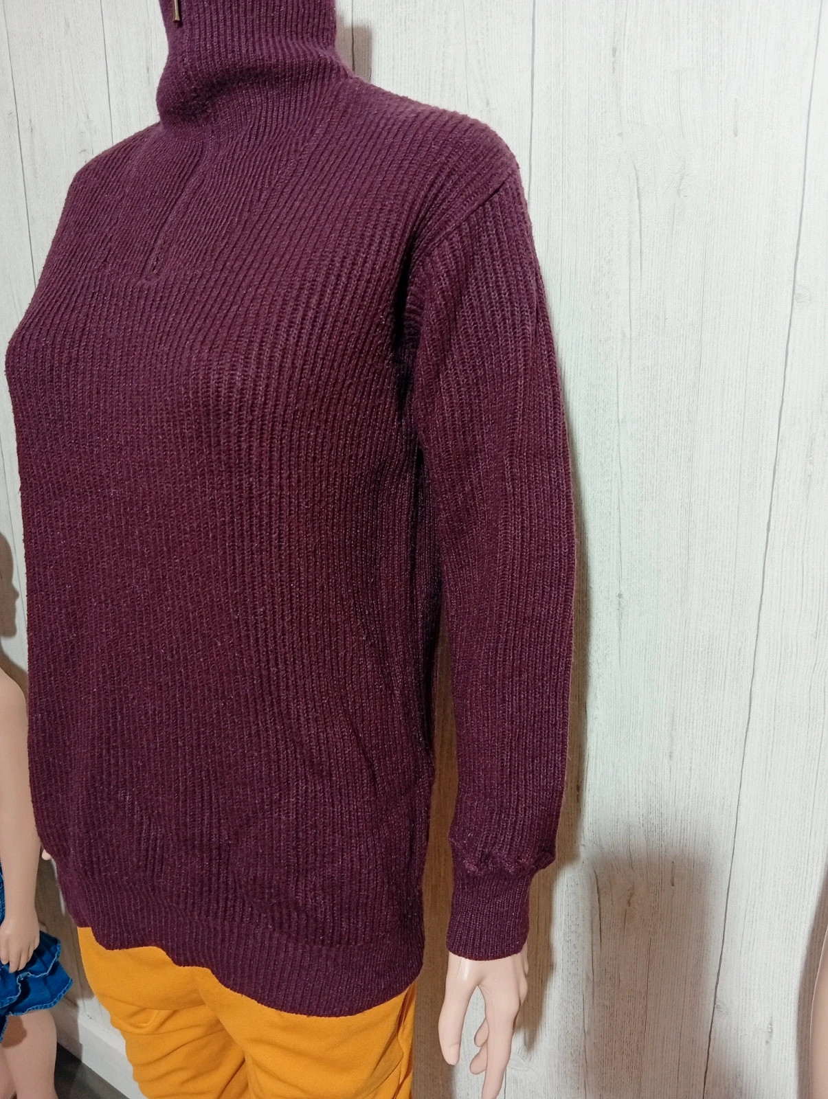 Pull d'hiver femme blanche porte taille M/38 – Violet – taille M / 38 / 10 5