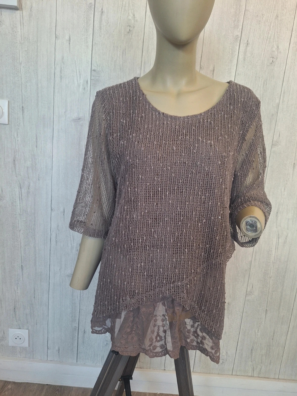 Blouse femme blanche porte taille 46/48