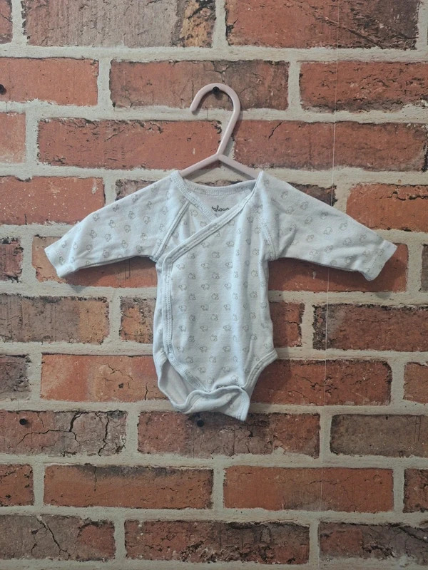 bodies mixte taille naissance couleur blanc et marron