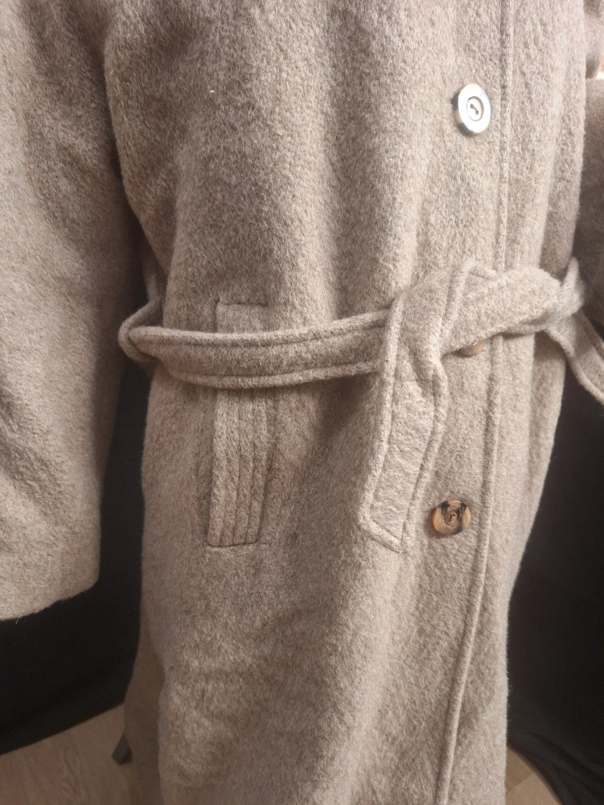 Manteau long lama laine femme Taille 52 – Lama laine – taille 6XL / 52 / 24 5