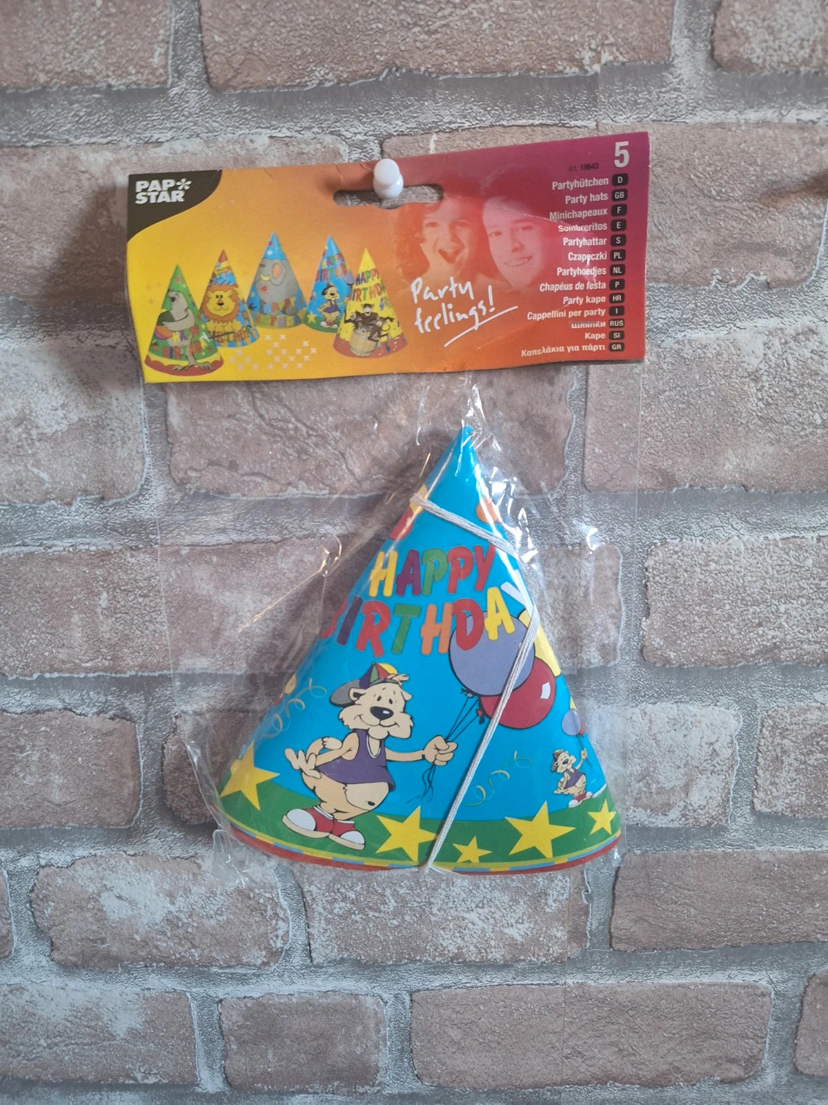 1 paquet de 5 chapeau anniversaire