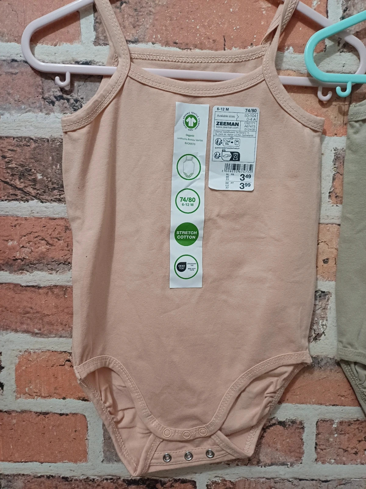 Lot de 2 bodies fille Taille 9 mois ( 74/80 cm) – Zeeman – taille 9-12 mois / 74 cm 2