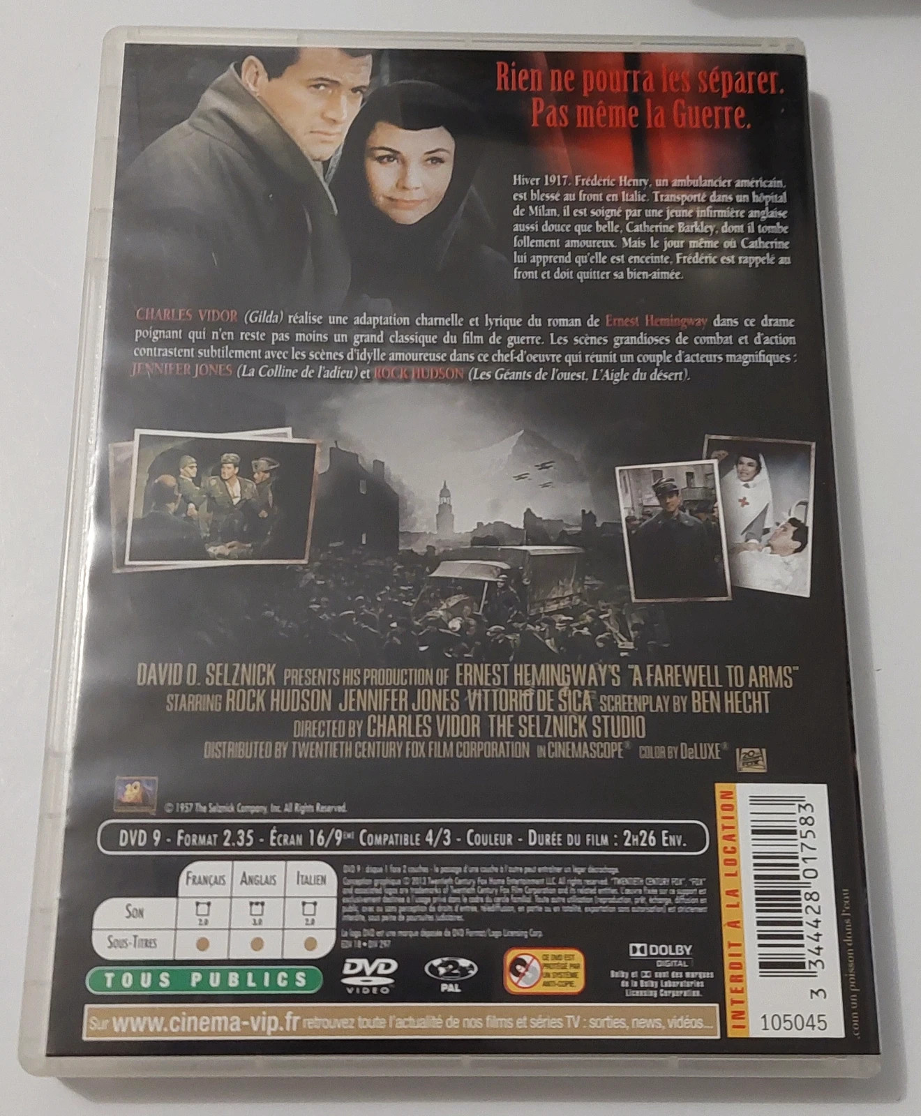 Dvd ladieu aux armes 2