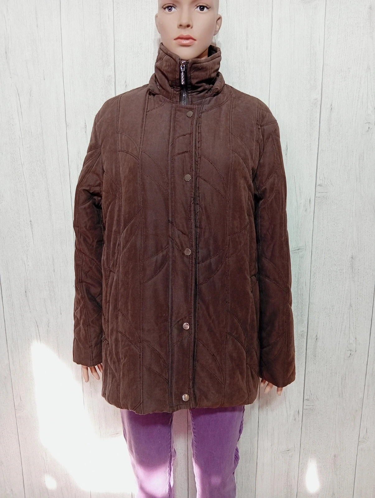 Manteau matelassé femme - taille XL/42 - H&D - couleur marron