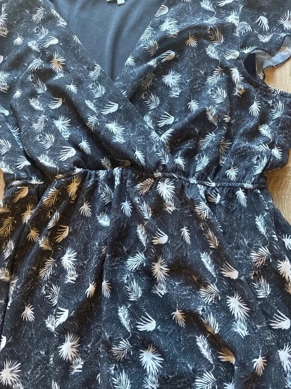 Robe ELDYS noire fleurie taille 42 – Eldys – taille L / 40 / 12 3