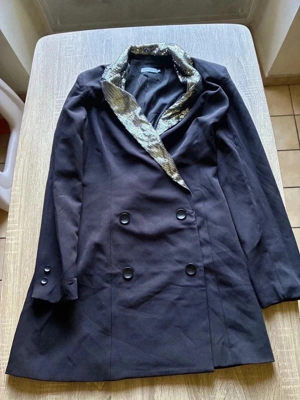 Blazer femme Eight Paris noir à sequins – T.L – EIGHT PARIS – taille L / 40 / 12