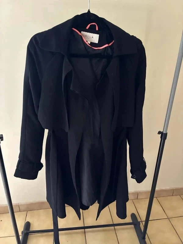 Trench noir femme VILA – coupe élégante