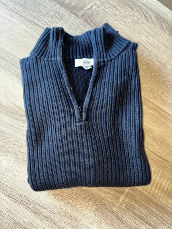 Pull Calvin Klein homme noir col zippé taille S – Calvin Klein – taille S 2