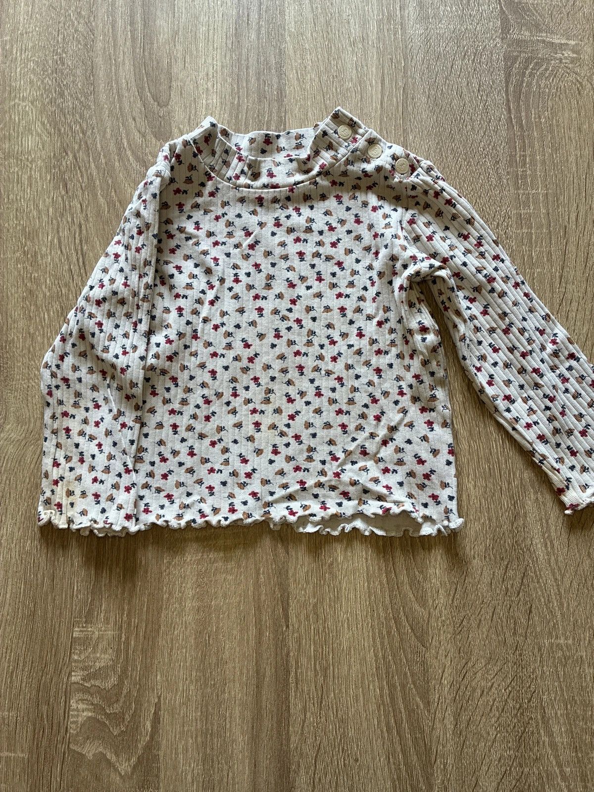 Haut Lulu Castagnette fille 24 mois – motif fleuri