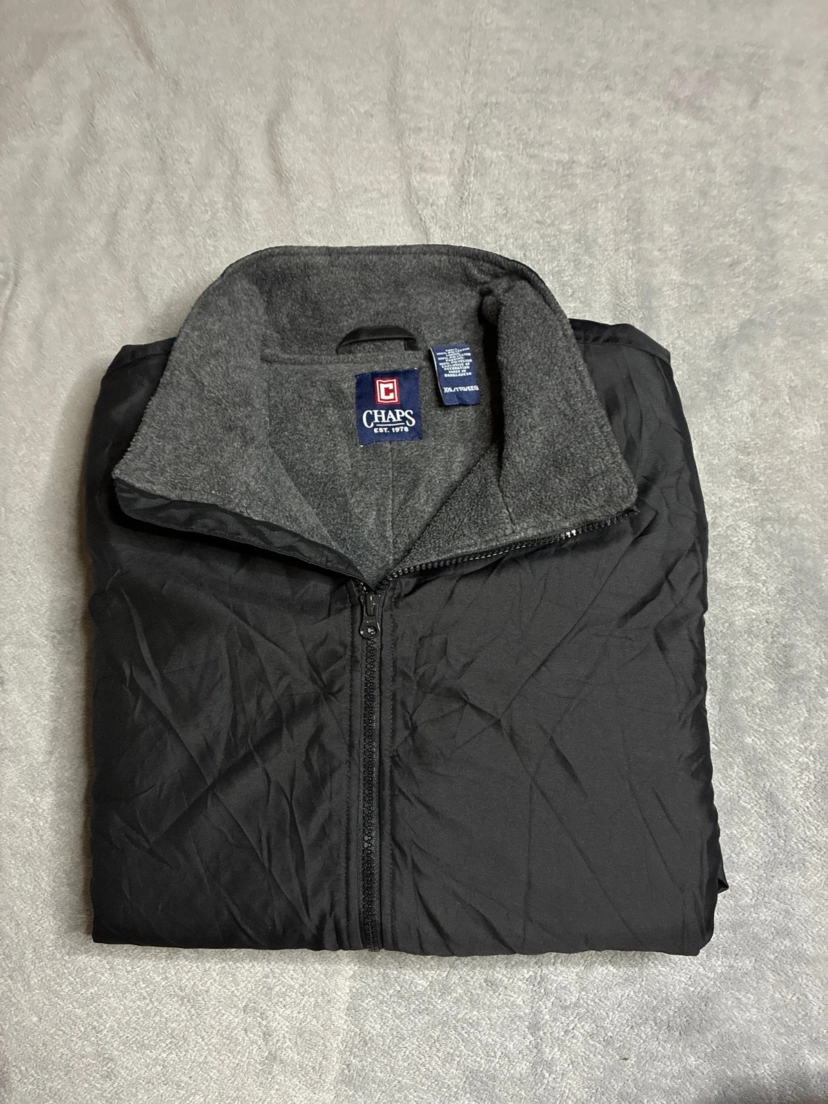 Veste sans manches chaps XXL noire matelassée