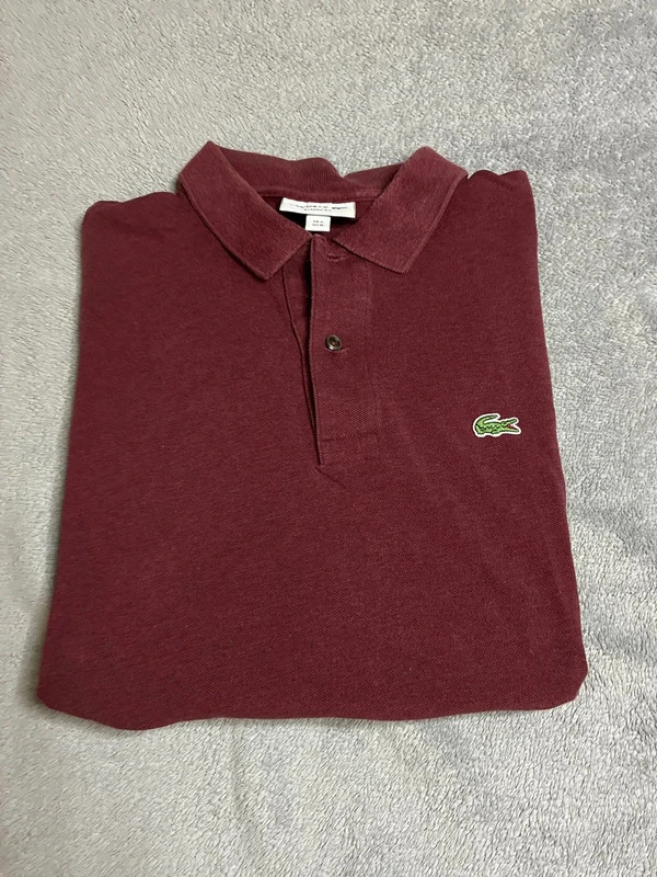 Polo Lacoste Classic Fit Bordeaux Homme M