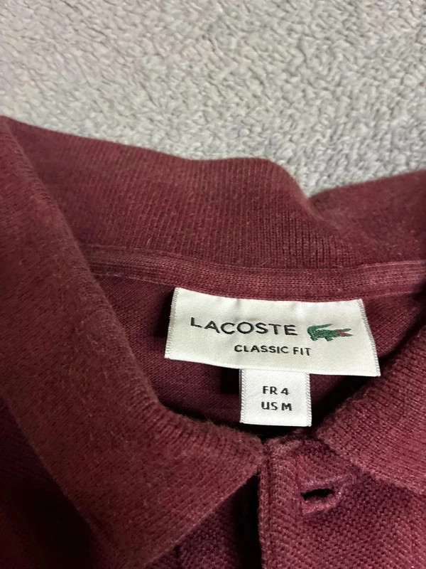 Polo Lacoste Classic Fit Bordeaux Homme M – Lacoste – taille M 4