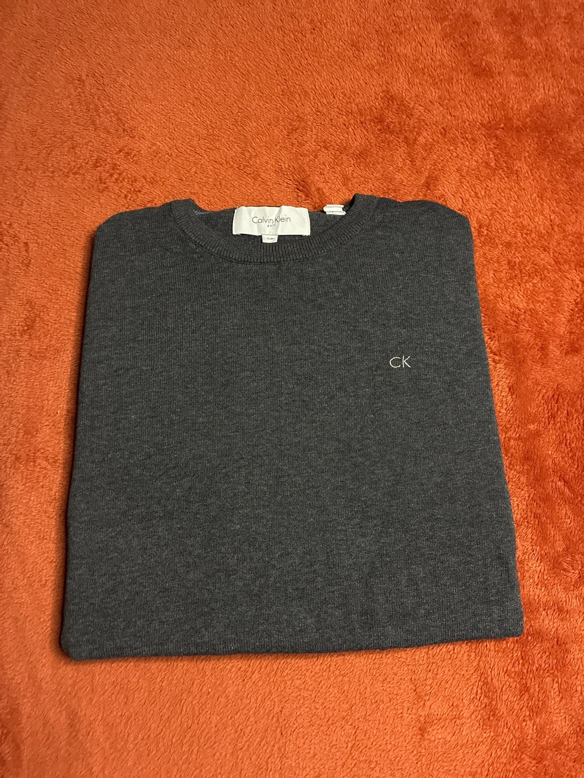 Pull Calvin Klein Golf gris anthracite logo CK S/P