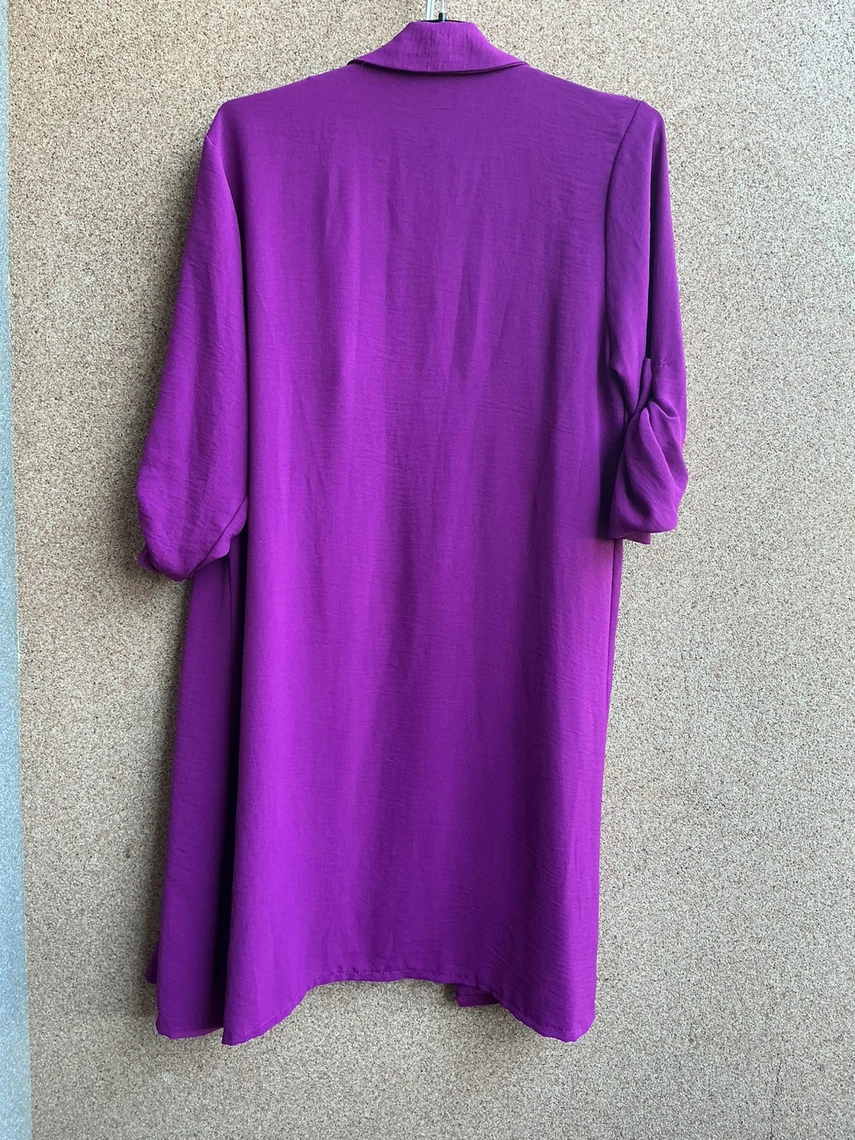 Casaco comprido fluido roxo com bolsos – taille Tamanho único 4