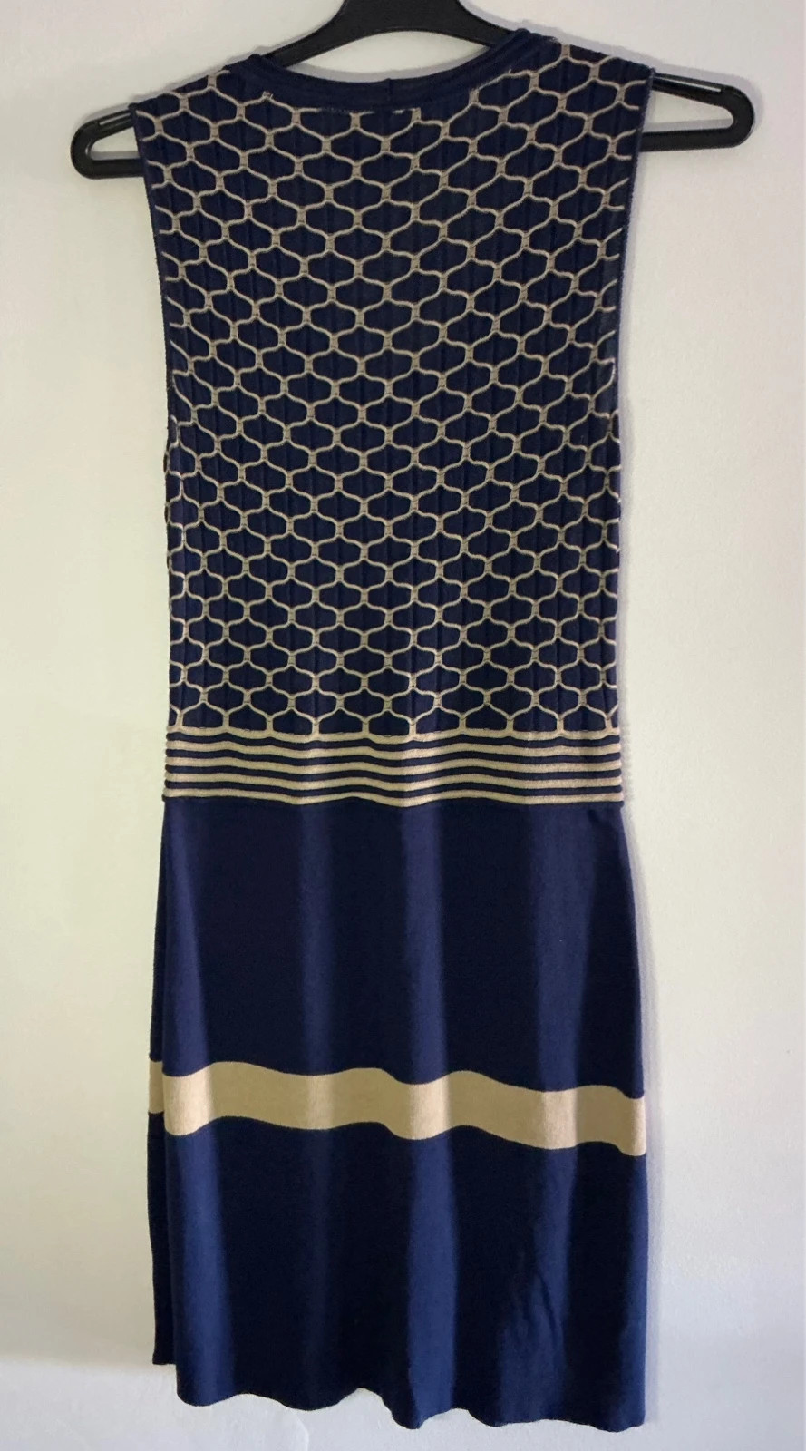 Vestido midi Daniel & Mayer azul-marinho e creme M/44 – Daniel & Mayer – taille L / 40 / 12 4