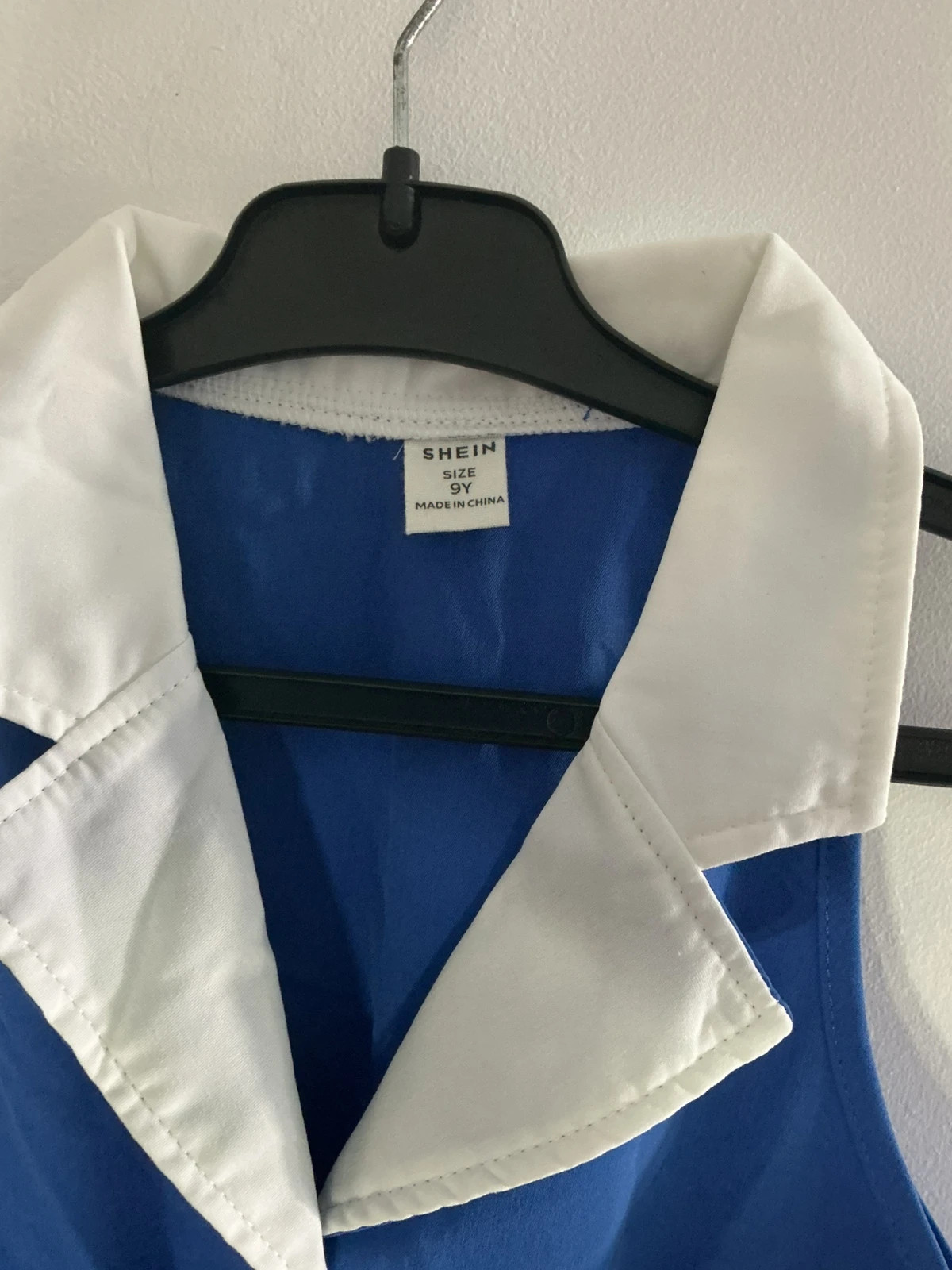 Vestido azul royal SHEIN com gola branca – 9 anos – Shein – taille 9 anos / 134 cm 2