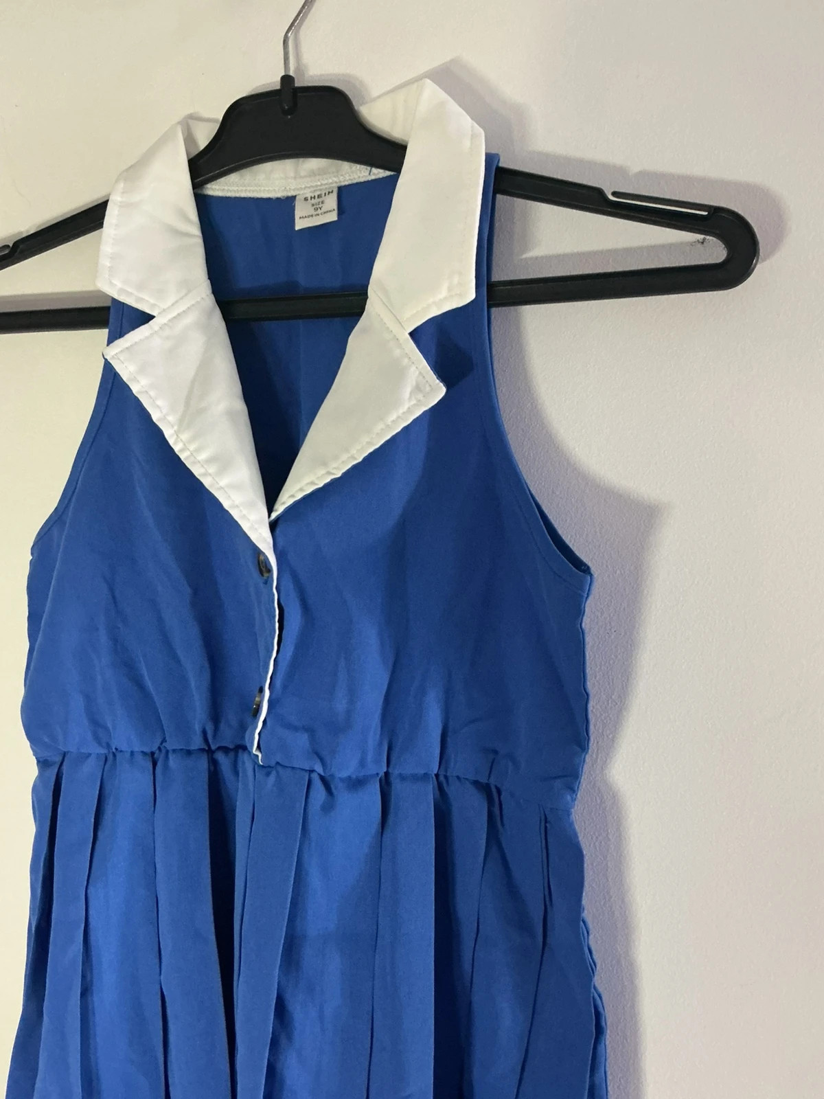 Vestido azul royal SHEIN com gola branca – 9 anos – Shein – taille 9 anos / 134 cm 4