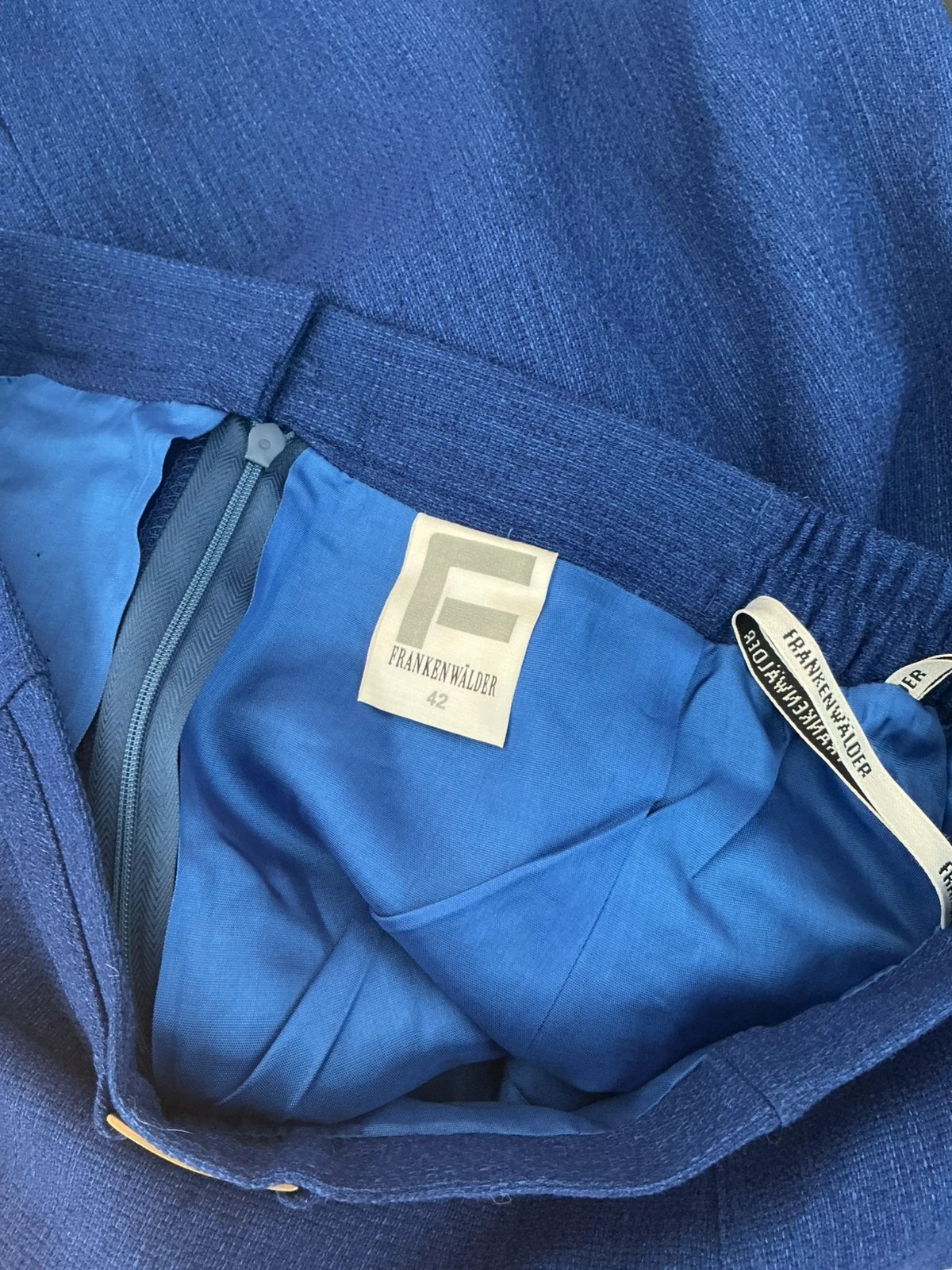 Saia midi vintage Frankenwälder azul cobalto – 42 – Frank Walder – taille XL / 42 / 14 3