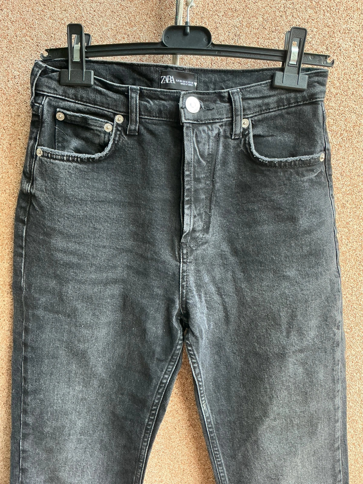 Jeans Zara Pretos Straight Leg Cintura Subida | 38 – Zara – taille M / 38 / 10 2