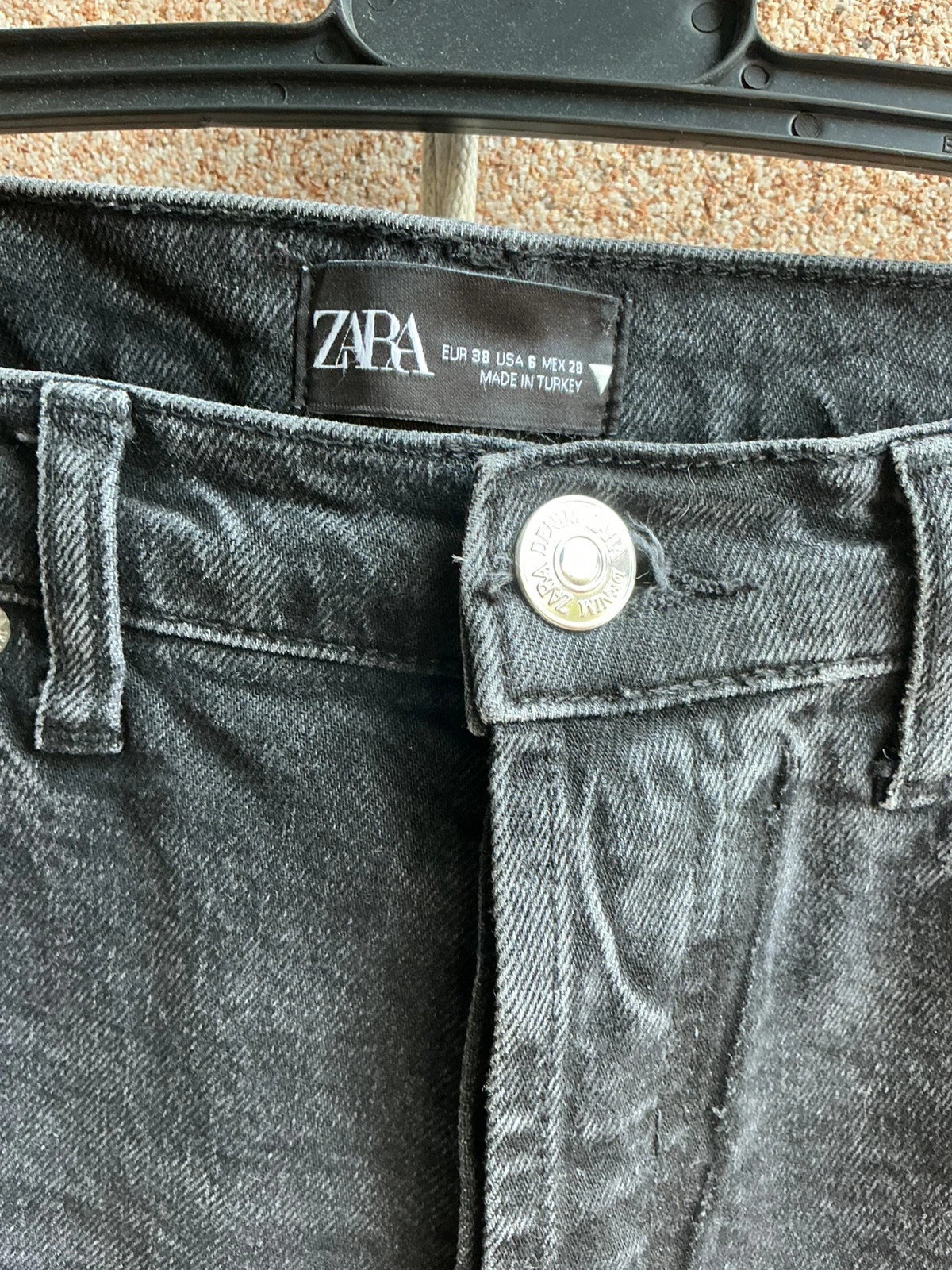Jeans Zara Pretos Straight Leg Cintura Subida | 38 – Zara – taille M / 38 / 10 3