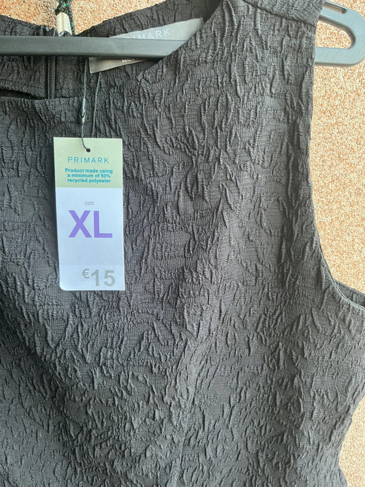 Top preto peplum texturizado Primark XL novo com etiqueta – Primark – taille XL / 42 / 14 2