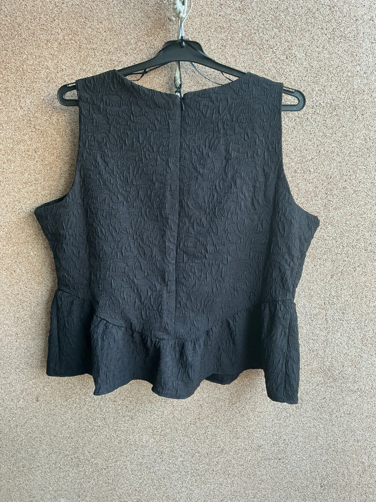 Top preto peplum texturizado Primark XL novo com etiqueta – Primark – taille XL / 42 / 14 3