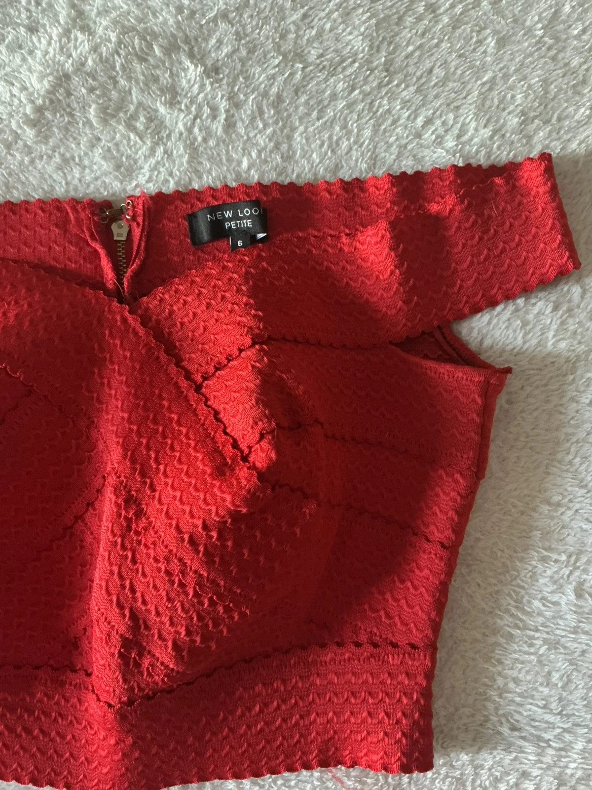 Crop top vermelho ombro a ombro New Look Petite XS – New Look – taille XS / 34 / 6 3
