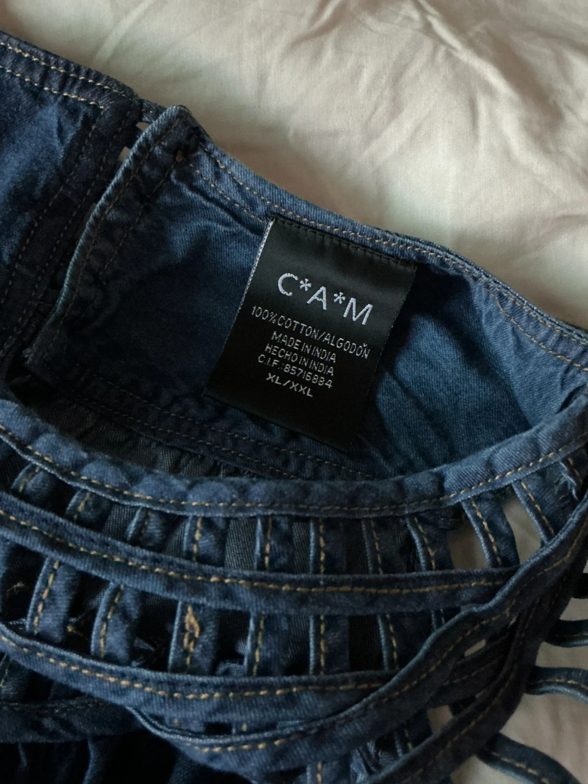 Vestido Denim XL XXL 100% Algodão – CAM – taille XL / 42 / 14 3