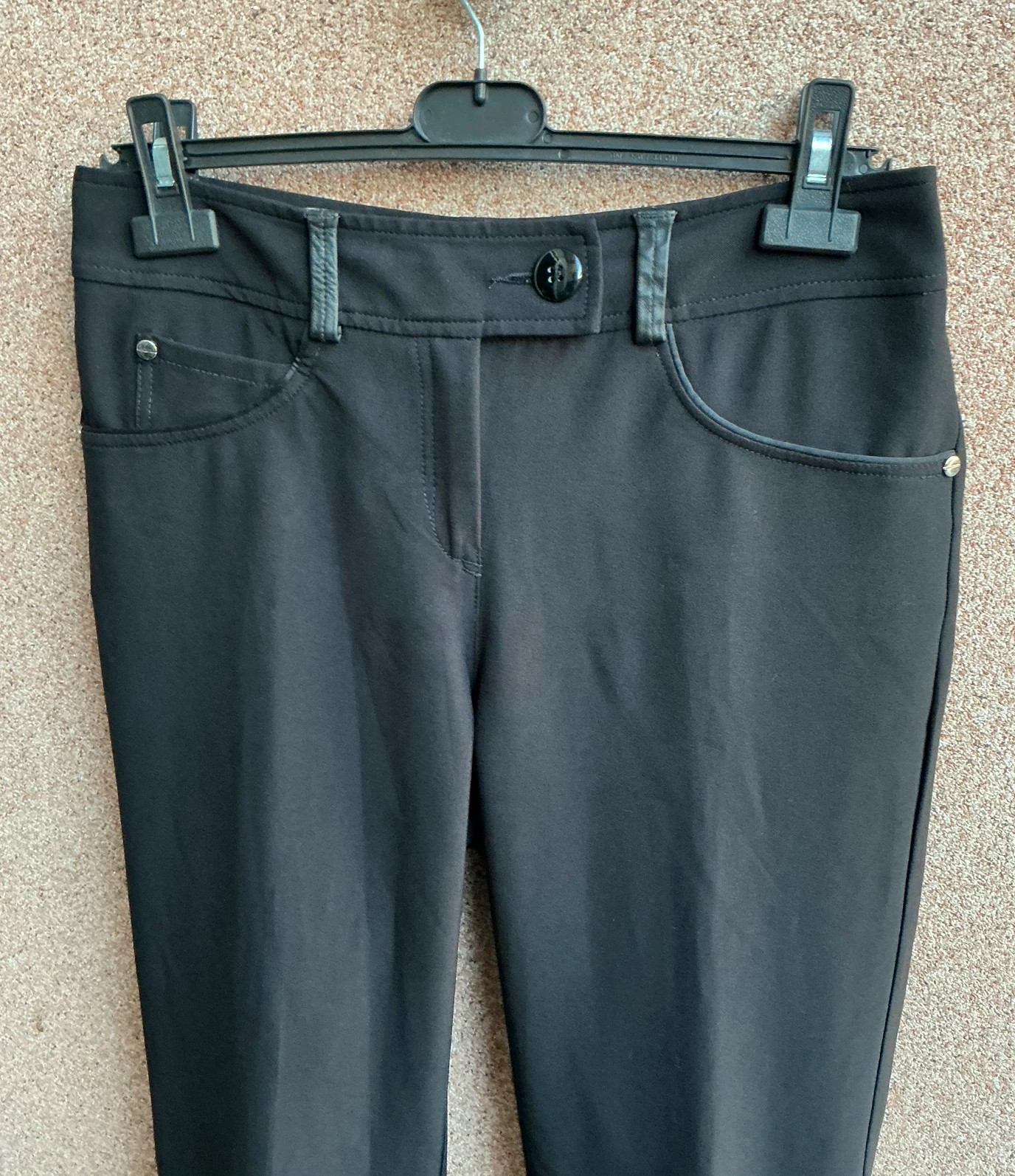 Calças pretas clássicas cintura média 38 – taille M / 38 / 10 3