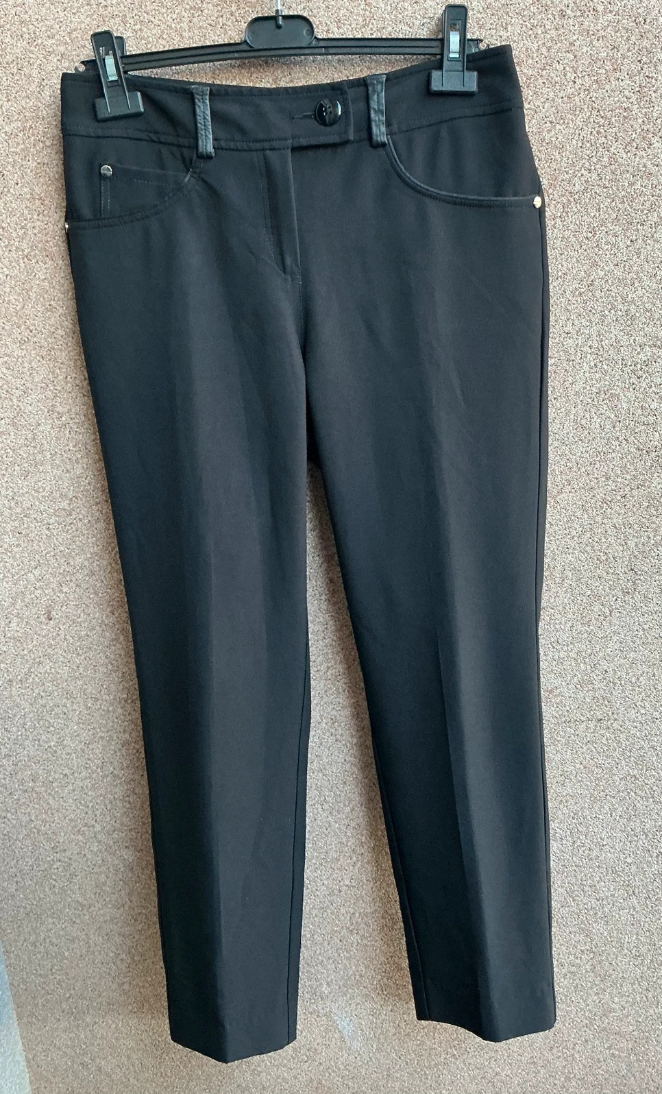 Calças pretas clássicas cintura média 38 – taille M / 38 / 10 2