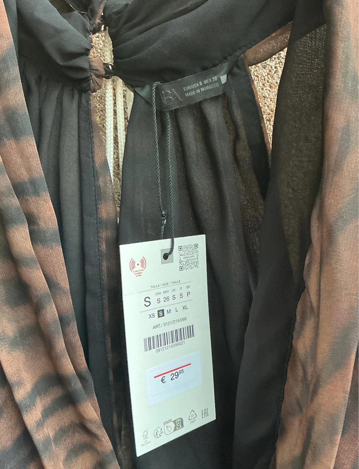Vestido curto zebra castanho Zara S novo com etiqueta – Zara – taille S / 36 / 8 4