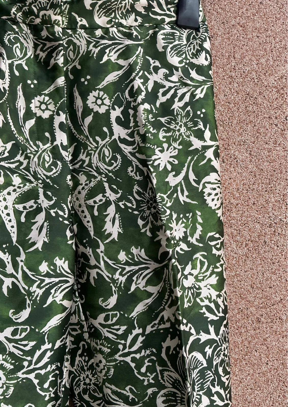 Calças Zara padrão floral verde | NOVAS c/ etiqueta | cintura subida – Zara – taille XS / 34 / 6 3