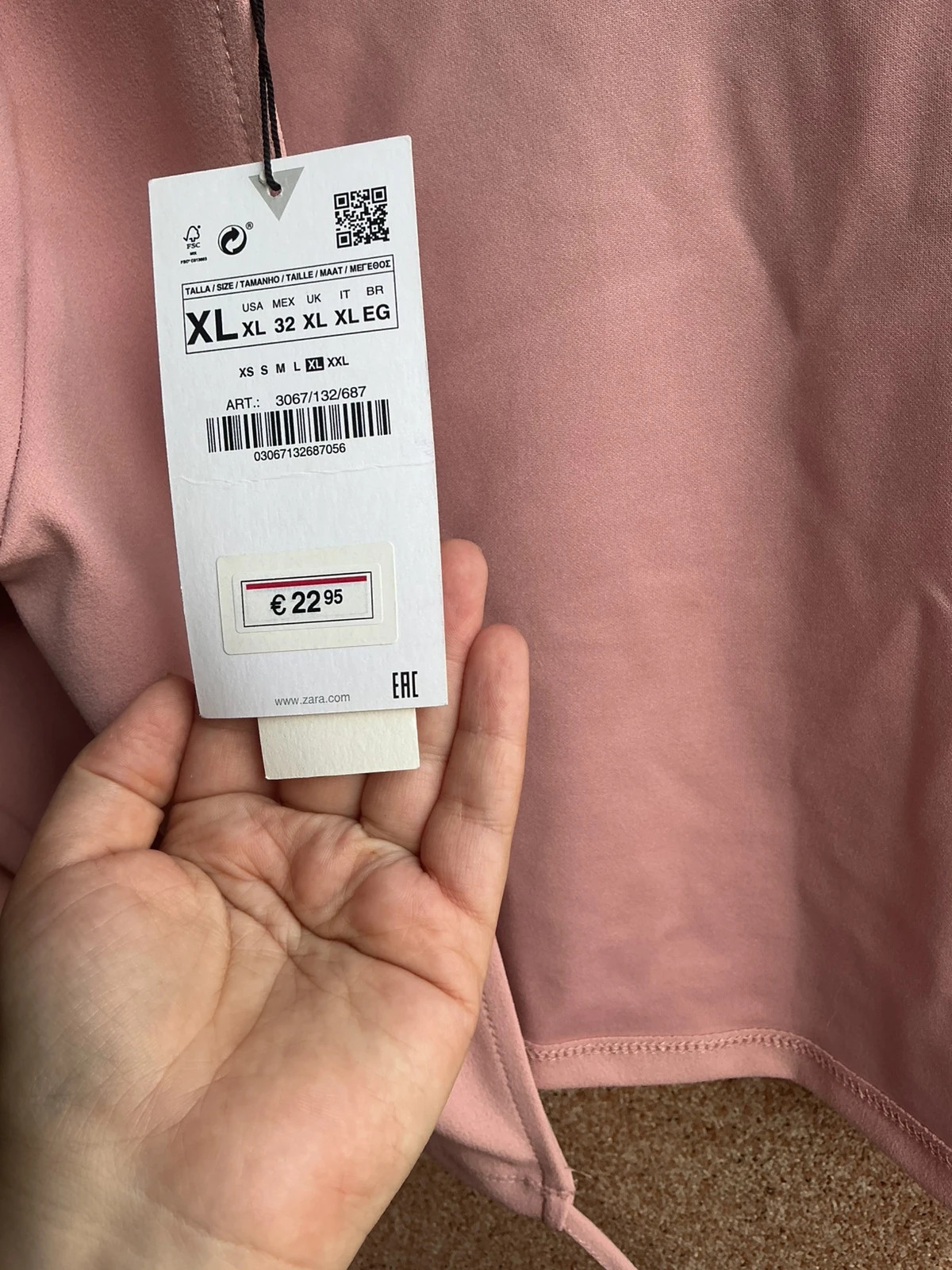 Top rosa aberto nas costas Zara XL novo – Zara – taille XL / 42 / 14 3