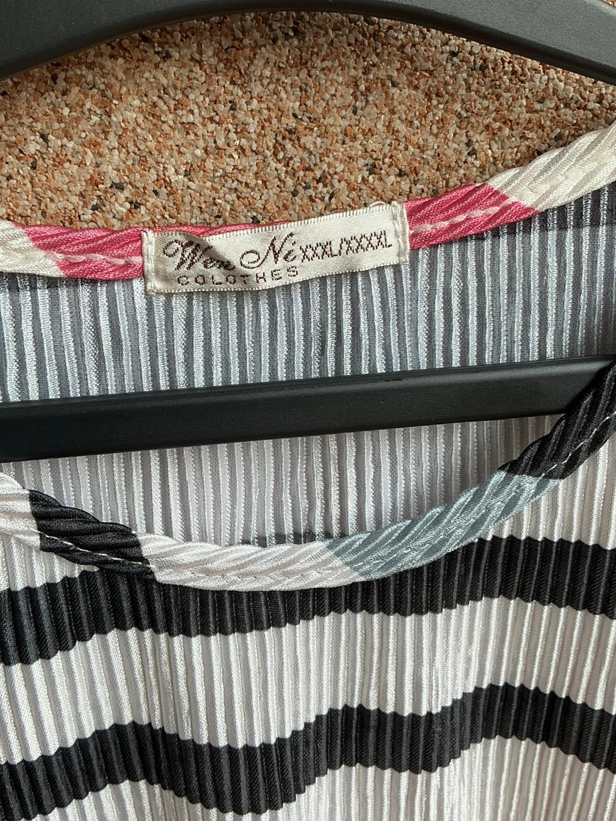 Blusa plissada às riscas multicolor 3XL – taille XXXL / 46 / 18 4