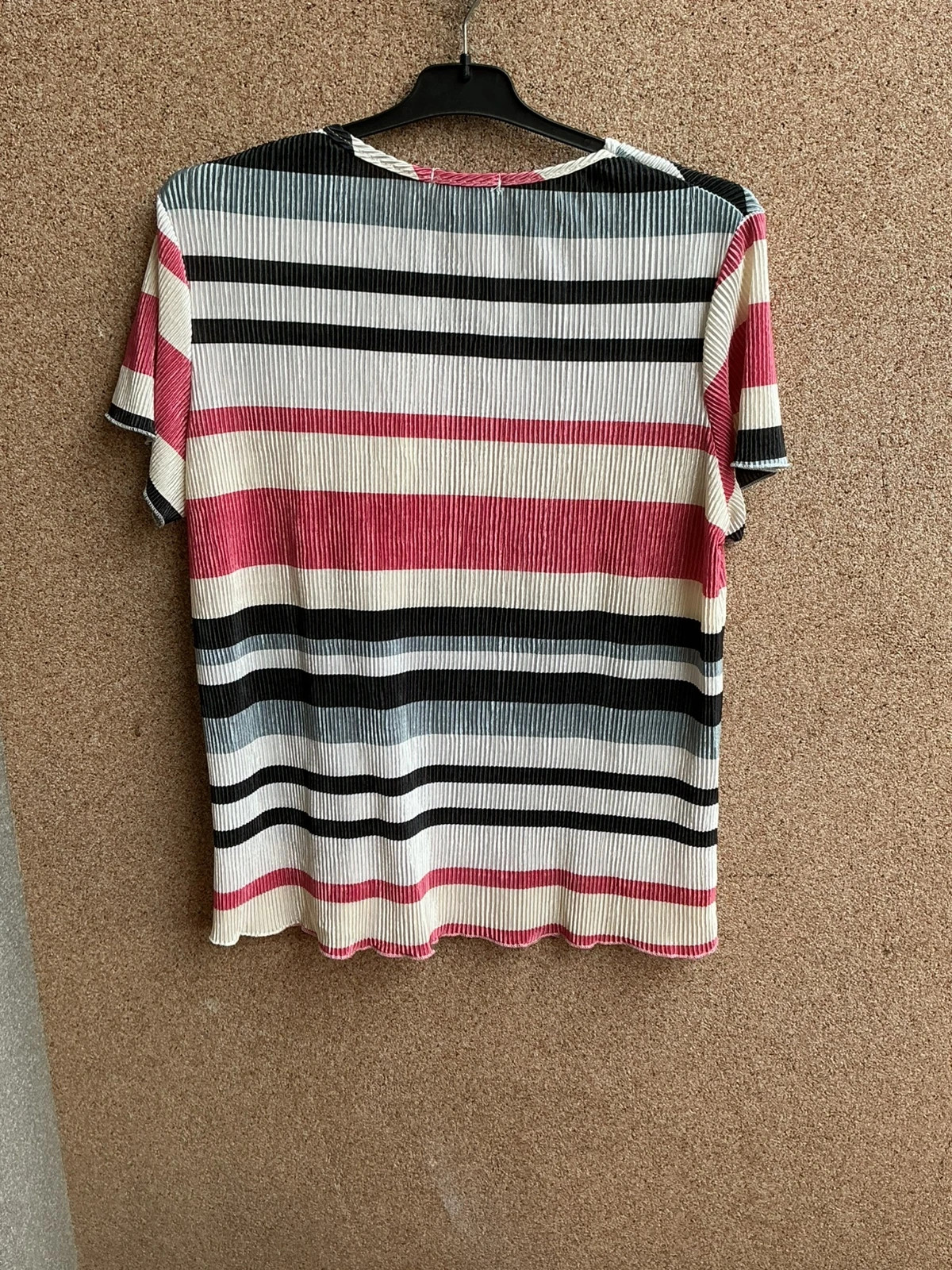 Blusa plissada às riscas multicolor 3XL – taille XXXL / 46 / 18 5