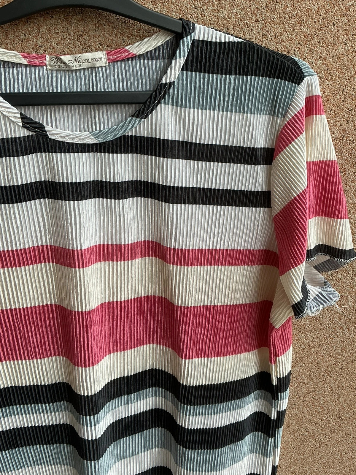 Blusa plissada às riscas multicolor 3XL – taille XXXL / 46 / 18 3