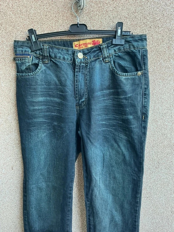 Calças Ganga Carmim Homem W42 Azul Escuro Straight Fit Vintage – Carmin – taille L 3