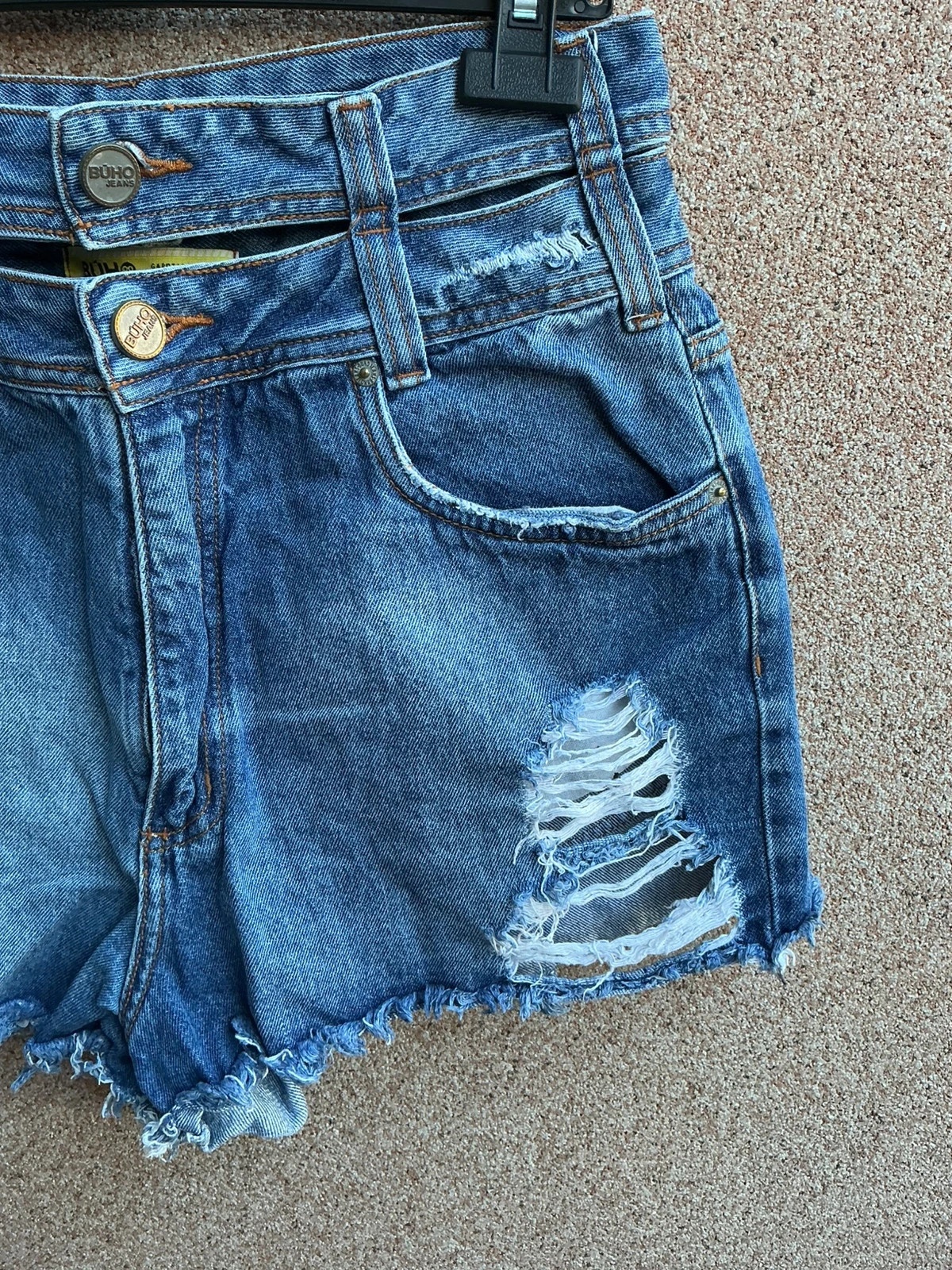 Calções ganga rasgados BUHO azul denim T40 – Búho – taille L / 40 / 12 2