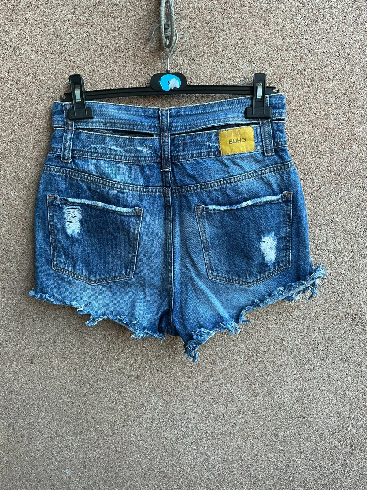 Calções ganga rasgados BUHO azul denim T40 – Búho – taille L / 40 / 12 4