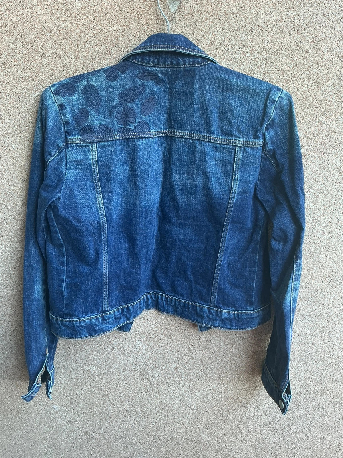 Casaco de ganga curto bordado – tamanho S / 36 – C&A – taille S / 36 / 8 5