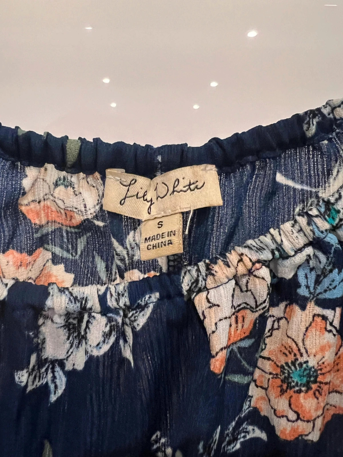 Blusa flores – Lily White – taille S / 36 / 8 2