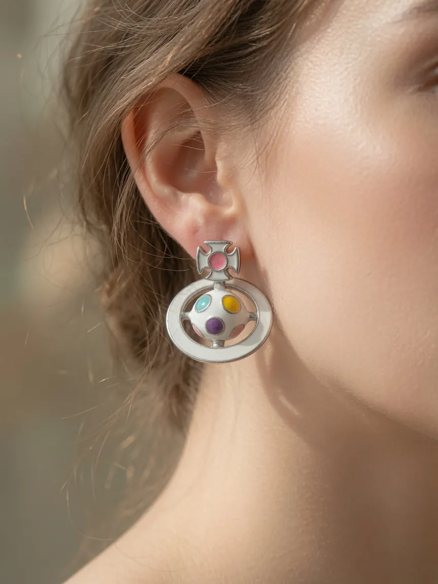Boucles d'oreilles Vivienne Westwood colorées 2