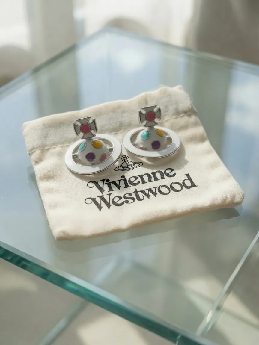 Boucles d'oreilles Vivienne Westwood colorées
