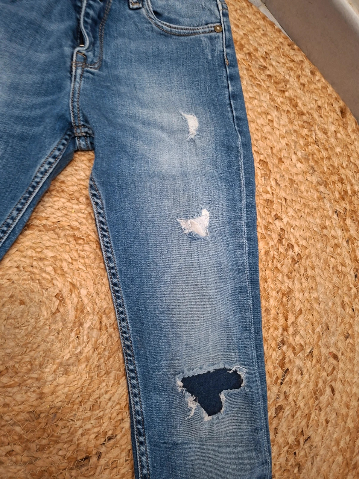 Jean Kaporal Denim Slim garçon 12 ans bleu délavé effet déchiré – Kaporal – taille 12 ans / 152 cm 4