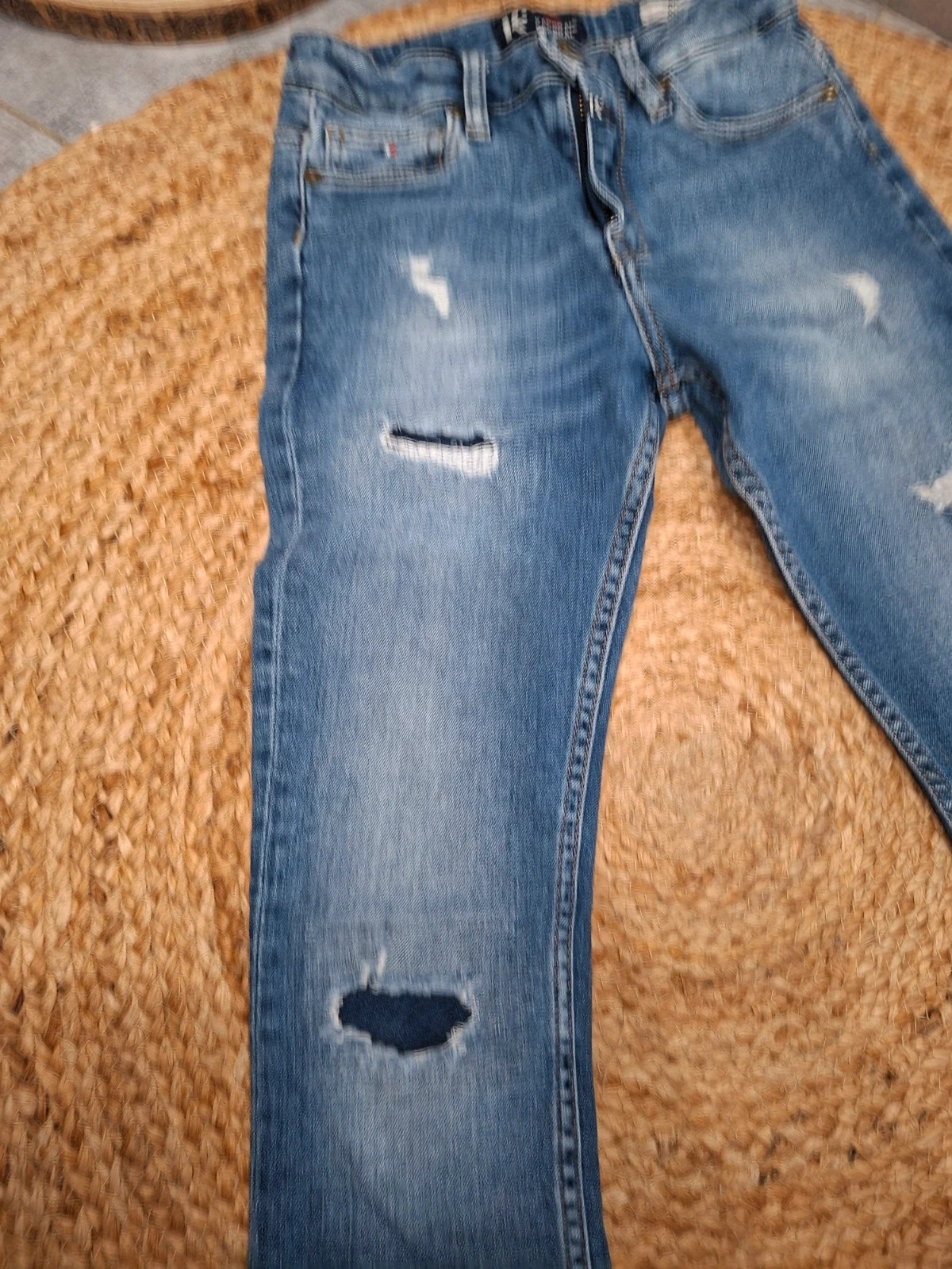 Jean Kaporal Denim Slim garçon 12 ans bleu délavé effet déchiré – Kaporal – taille 12 ans / 152 cm 3