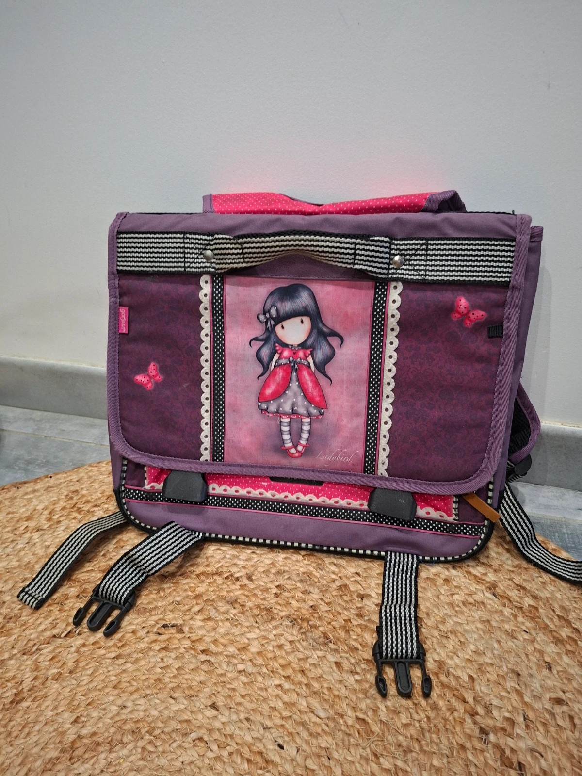 Cartable sac à dos Santoro Gorjuss – Fille – Violet & Rose – Papillon