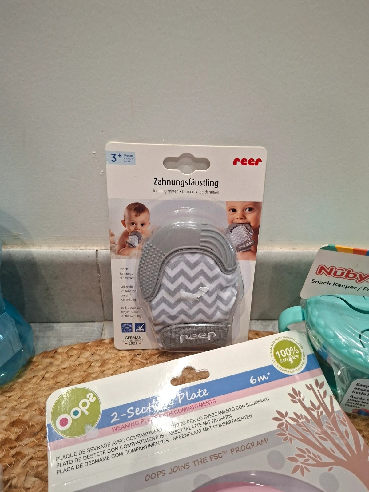Lot accessoires bébé repas dentition poussette Nuby Reer OOPS neuf – NUBY 4