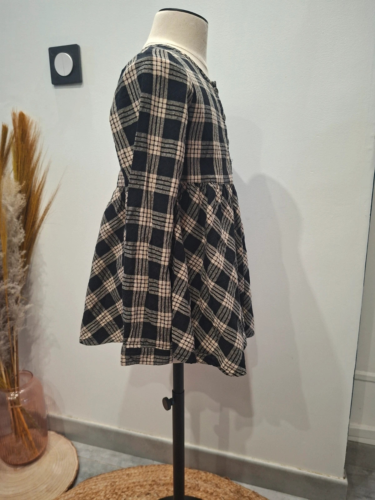 Blouse fille à carreaux noir & beige – 8 ans – Orchestra – taille 8 ans / 128 cm 4