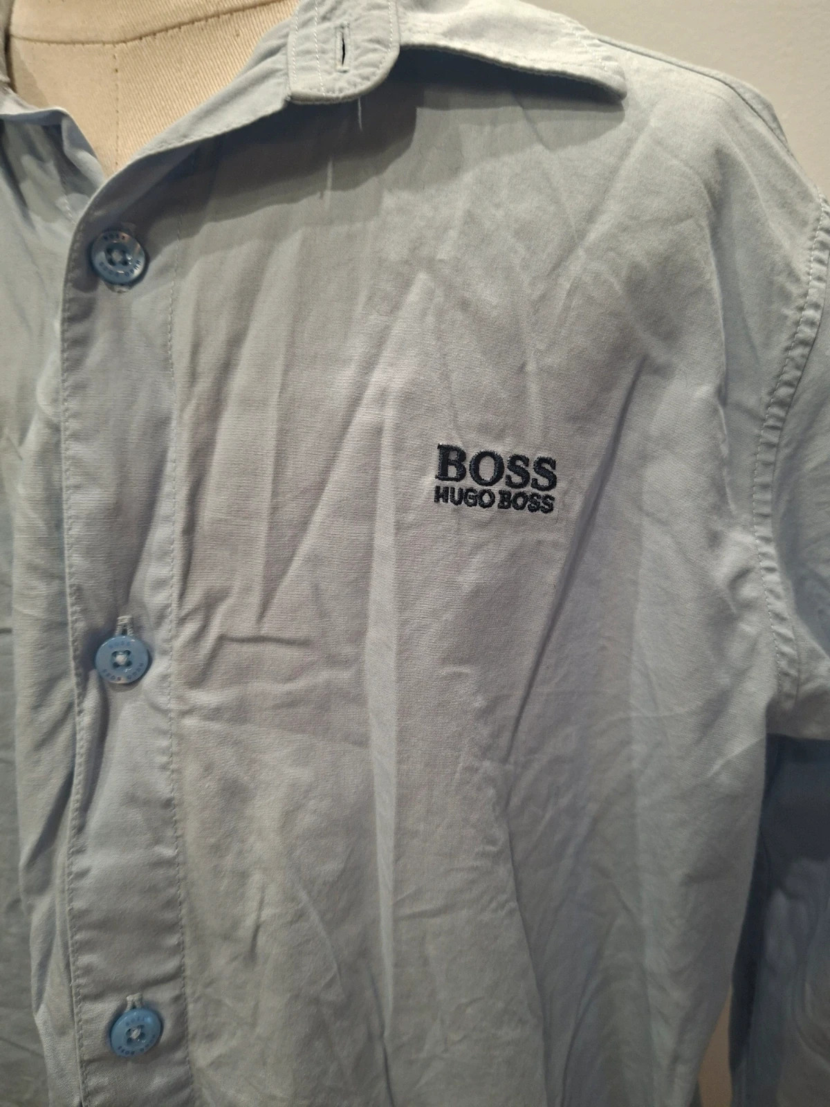 Chemise garçon BOSS Hugo Boss bleu clair – 12 ans XS – Hugo Boss – taille 12 ans / 152 cm 2